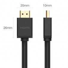 Кабель HDMI M - M, 3.0 м, V2.0 Cafule 4K, HD104 UGREEN Чорний