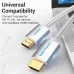 Кабель HDMI M - M, 3.0м, V2.0, 4K 60Гц, обплетення, Silver Metal Type Vention