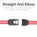 Кабель SATA 3.0 7pin, F/F, 0.5 м, L-конектор, Red Vention