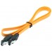 Кабель SATA 3.0 7pin, F/F, 0.5 м, із защіпками, жовтий