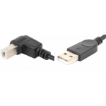 Кабель USB 2.0 AM-BM, 1.0 м, на верх 90° чорний Кабель USB 2.0 AM-BM, 1.0 м, на верх 90° чорний