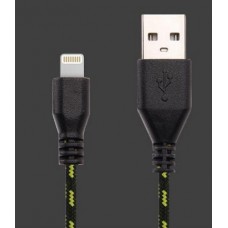 Кабель USB 2.0 AM-Lightning M, 1.0м, обплетення, чорний