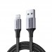 Кабель USB 2.0 AM-Lightning M, 1.0м, чорний, US199 UGREEN