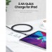 Кабель USB 2.0 AM-Lightning M, 1.0м, чорний, US199 UGREEN