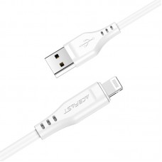 Кабель USB 2.0 AM-Lightning M, 1.2м, білий, TPE C3-02 Acefast Кабель USB 2.0 AM-Lightning M, 1.2м, білий, TPE C3-02 Acefast
