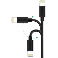 Кабель USB 2.0 AM-Lightning M, 1.2м, чорний, MFi Choetech