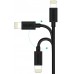 Кабель USB 2.0 AM-Lightning M, 1.2м, чорний, MFi Choetech