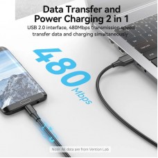 Кабель USB 2.0 AM-micro BM 1.0м Black Vention Кабель USB 2.0 AM-micro BM 1.0м Black Vention