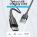 Кабель USB 2.0 AM-micro BM 1.0м Black Vention