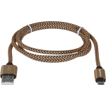 Кабель USB 2.0 AM-micro BM, 1.0 м, золотистий, 08-03T PRO Defender Кабель USB 2.0 AM-micro BM, 1.0 м, золотистий, 08-03T PRO Defender