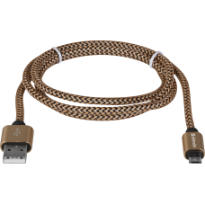 Кабель USB 2.0 AM-micro BM, 1.0 м, золотистий, 08-03T PRO Defender Кабель USB 2.0 AM-micro BM, 1.0 м, золотистий, 08-03T PRO Defender