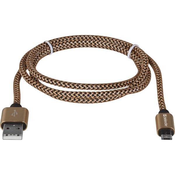 Кабель USB 2.0 AM-micro BM, 1.0 м, золотистий, 08-03T PRO Defender