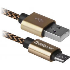 Кабель USB 2.0 AM-micro BM, 1.0 м, золотистий, 08-03T PRO Defender Кабель USB 2.0 AM-micro BM, 1.0 м, золотистий, 08-03T PRO Defender