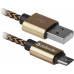Кабель USB 2.0 AM-micro BM, 1.0 м, золотистий, 08-03T PRO Defender