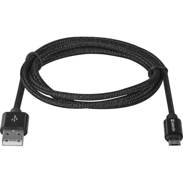 Кабель USB 2.0 AM-micro BM, 1.0 м, чорний, 08-03T PRO Defender