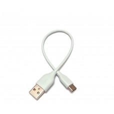 Кабель USB 2.0 AM-Type-C M, 0,2 м, 3А білий (для Power Bank )