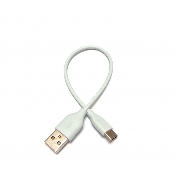 Кабель USB 2.0 AM-Type-C M, 0,2 м, 3А білий (для Power Bank )