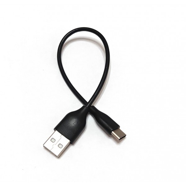 Кабель USB 2.0 AM-Type-C M, 0,2 м, 3А, чорний (для Power Bank )
