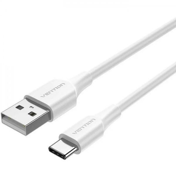 Кабель USB 2.0 AM-Type-C M, 1 м, 18W білий Vention