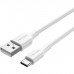 Кабель USB 2.0 AM-Type-C M, 1 м, 18W білий Vention