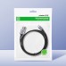 Кабель USB 2.0 AM-Type-C M, 1 м, 3.0A, 60W Nickel Plating Aluminum Braid Чорний, US288 UGREEN