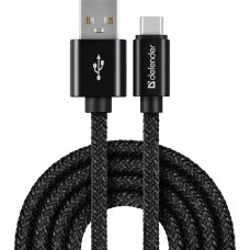 Кабель USB 2.0 AM-Type-C M, 1.0 м, чорний, 09-03T PRO Defender Кабель USB 2.0 AM-Type-C M, 1.0 м, чорний, 09-03T PRO Defender