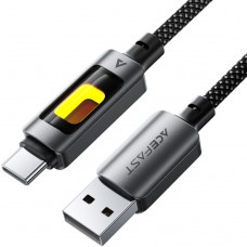 Кабель USB 2.0 AM-Type-C M, 1.2 м, 60W C21-04, aluminum alloy, color indicator, Black Acefast Кабель USB 2.0 AM-Type-C M, 1.2 м, 60W C21-04, aluminum alloy, color indicator, Black Acefast