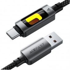 Кабель USB 2.0 AM-Type-C M, 1.2 м, 60W C21-04, aluminum alloy, color indicator, Black Acefast Кабель USB 2.0 AM-Type-C M, 1.2 м, 60W C21-04, aluminum alloy, color indicator, Black Acefast