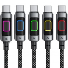 Кабель USB 2.0 AM-Type-C M, 1.2 м, 60W C21-04, aluminum alloy, color indicator, Black Acefast Кабель USB 2.0 AM-Type-C M, 1.2 м, 60W C21-04, aluminum alloy, color indicator, Black Acefast
