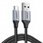 Кабель USB 2.0 AM-Type-C M, 2 м, 60W Nickel Plating Aluminum Braid Чорний, US288 UGREEN