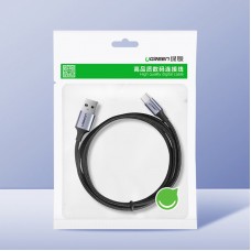 Кабель USB 2.0 AM-Type-C M, 2 м, 60W Nickel Plating Aluminum Braid Чорний, US288 UGREEN