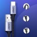 Кабель USB 2.0 AM-Type-C M, 3 м, 60W Nickel Plating Aluminum Braid Чорний, US288 UGREEN