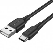 Кабель USB 2.0 AM-Type-C M, 3.0м, 60W PVC чорний Vention Кабель USB 2.0 AM-Type-C M, 3.0м, 60W PVC чорний Vention