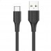 Кабель USB 2.0 AM-Type-C M, 3.0м, 60W PVC чорний Vention
