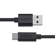 Кабель USB 2.0 AM-Type-C M, 3м, 18W PVC чорний Choetech