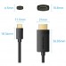 Кабель USB 2.0 Type-C M - HDMI M, 2.0m  4K 60 Гц PVC Black Vention