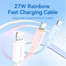 Кабель USB 2.0 Type-C M-Lightning M, 1.0м, PD 27W, PVC, голубий Vention