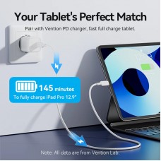 Кабель USB 2.0 Type-C M-Lightning M, 1.0м, PD 27W, PVC, голубий Vention