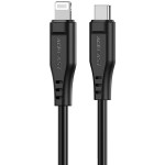 Кабель USB 2.0 Type-C M-Lightning M, 1.2м, чорний, TPE C3-01, Acefast Кабель USB 2.0 Type-C M-Lightning M, 1.2м, чорний, TPE C3-01, Acefast