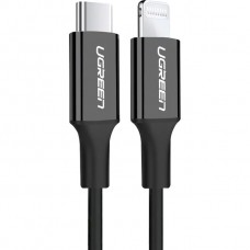 Кабель USB 2.0 Type-C M-Lightning M, 2.0м, чорний, Nickel Plating ABS Shell, US171 UGREEN