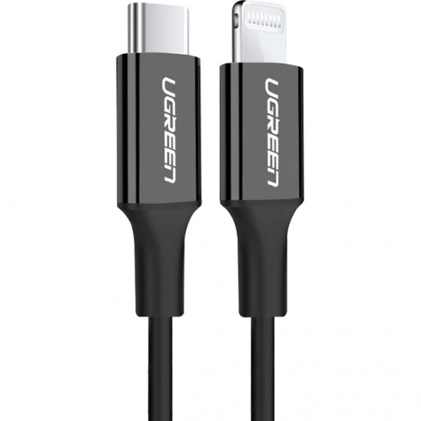 Кабель USB 2.0 Type-C M-Lightning M, 2.0м, чорний, Nickel Plating ABS Shell, US171 UGREEN