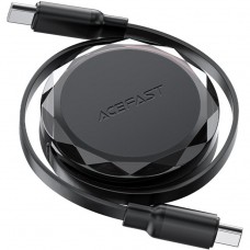 Кабель USB 2.0 Type-C M-M, 0.8м 60W dual retraction Black, C13-03 Acefast Кабель USB 2.0 Type-C M-M, 0.8м 60W dual retraction Black, C13-03 Acefast