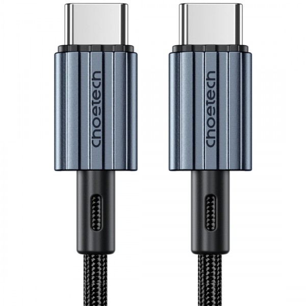 Кабель USB 2.0 Type-C M-M, 1,2 м, 60W обплетення, чорний Choetech