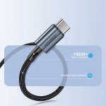 Кабель USB 2.0 Type-C M-M, 1,2 м, 60W обплетення, чорний Choetech