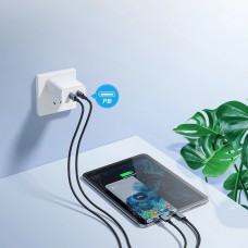 Кабель USB 2.0 Type-C M-M, 1,2 м, 60W обплетення, чорний Choetech