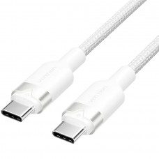 Кабель USB 2.0 Type-C M-M, 1.0м 60W aluminum alloy, білий Vention