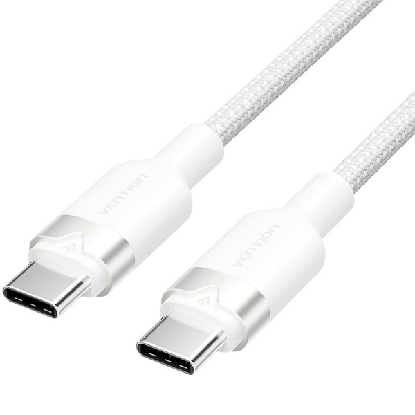 Кабель USB 2.0 Type-C M-M, 1.0м 60W aluminum alloy, білий Vention