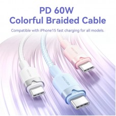 Кабель USB 2.0 Type-C M-M, 1.0м 60W aluminum alloy, білий Vention