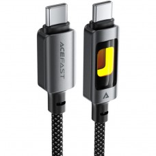 Кабель USB 2.0 Type-C M-M, 1.2 м 60W C21-03, aluminum alloy, color indicator, Black Acefast Кабель USB 2.0 Type-C M-M, 1.2 м 60W C21-03, aluminum alloy, color indicator, Black Acefast