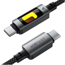 Кабель USB 2.0 Type-C M-M, 1.2 м 60W C21-03, aluminum alloy, color indicator, Black Acefast Кабель USB 2.0 Type-C M-M, 1.2 м 60W C21-03, aluminum alloy, color indicator, Black Acefast